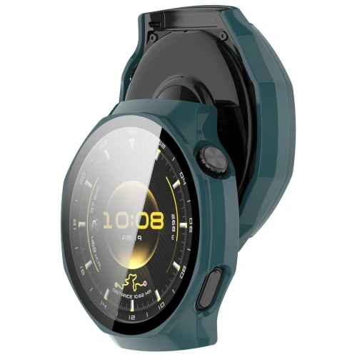 Etui ze szkłem do zegarka Bizon Case+Glass Watch do Huawei Watch GT6 Pro 46mm zielone