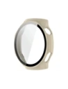 Etui ze szkłem do zegarka Bizon Case+Glass Watch do Huawei Watch GT6 Pro 46mm beżowe