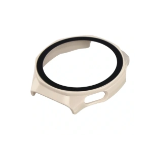 Etui ze szkłem do zegarka Bizon Case+Glass Watch do Huawei Watch GT6 Pro 46mm beżowe