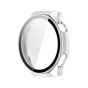 Etui ze szkłem do zegarka Bizon Case+Glass Watch do Huawei Watch GT6 Pro 46mm matowe srebrne