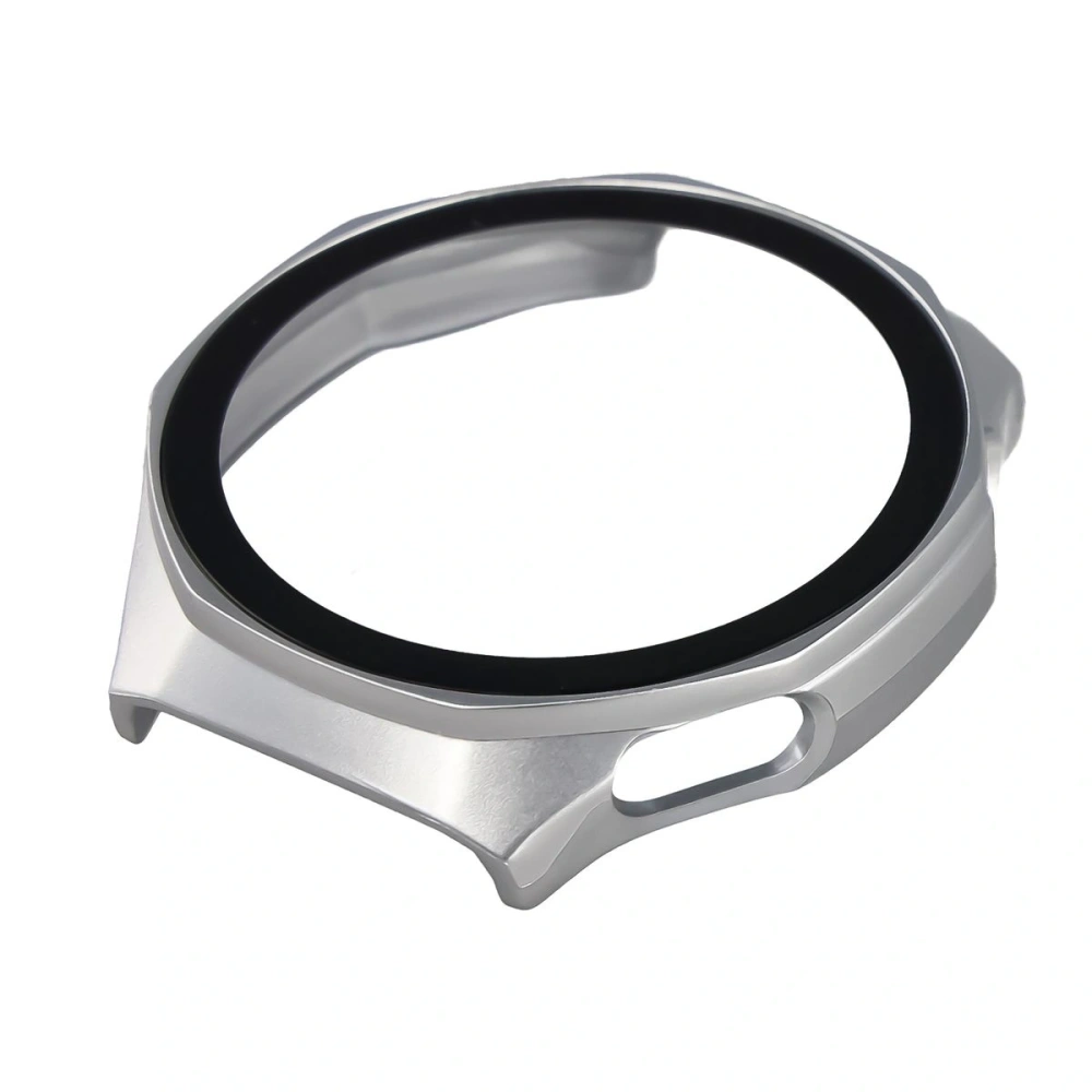 Etui ze szkłem do zegarka Bizon Case+Glass Watch do Huawei Watch GT6 Pro 46mm matowe srebrne