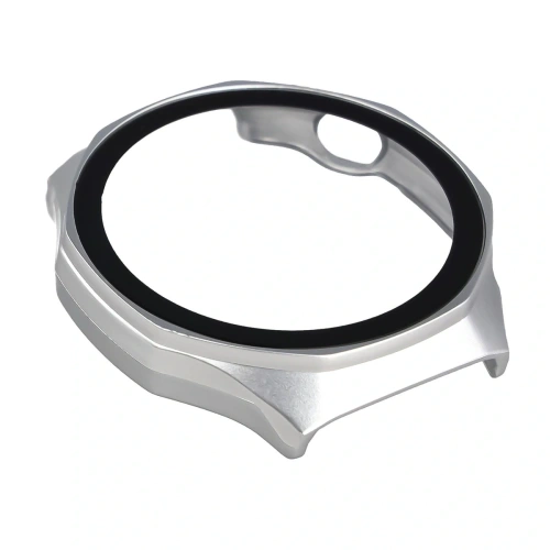 Etui ze szkłem do zegarka Bizon Case+Glass Watch do Huawei Watch GT6 Pro 46mm matowe srebrne