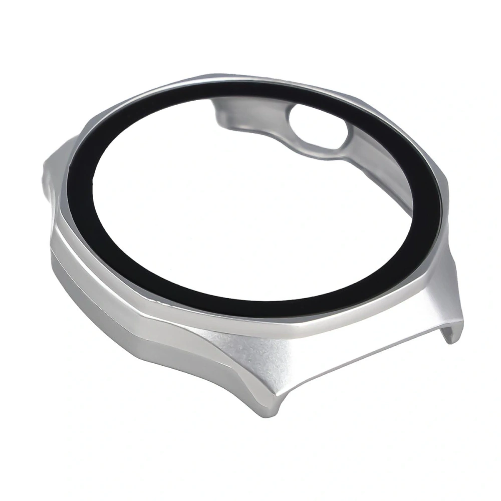 Etui ze szkłem do zegarka Bizon Case+Glass Watch do Huawei Watch GT6 Pro 46mm matowe srebrne