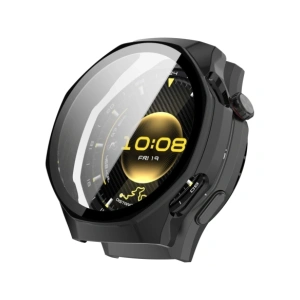 Etui ze szkłem do zegarka Bizon Case+Glass Watch do Huawei Watch GT6 Pro 46mm czarne