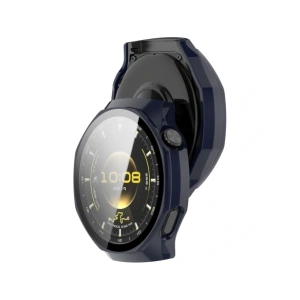 Etui ze szkłem do zegarka Bizon Case+Glass Watch do Huawei Watch GT6 Pro 46mm niebieskie