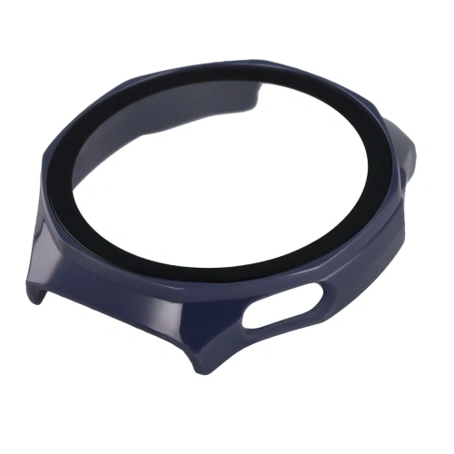 Etui ze szkłem do zegarka Bizon Case+Glass Watch do Huawei Watch GT6 Pro 46mm niebieskie