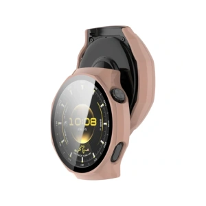 Etui ze szkłem do zegarka Bizon Case+Glass Watch do Huawei Watch GT6 Pro 46mm różowe