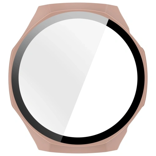 Etui ze szkłem do zegarka Bizon Case+Glass Watch do Huawei Watch GT6 Pro 46mm różowe