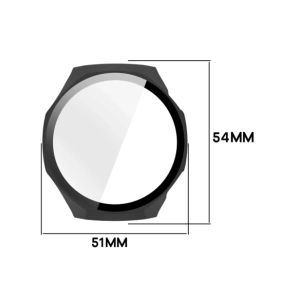 Etui ze szkłem do zegarka Bizon Case+Glass Watch do Huawei Watch GT6 Pro 46mm matowe czarne