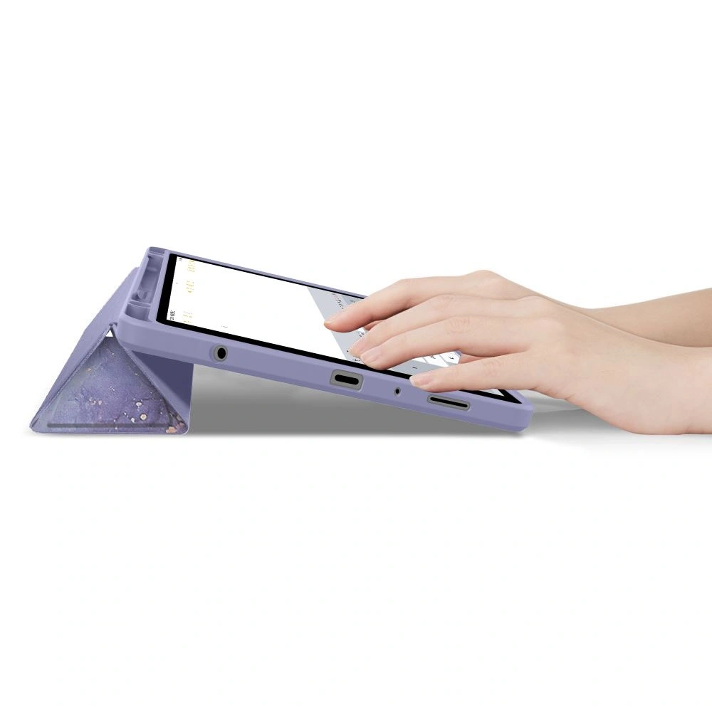 Etui Tech-Protect Smartcase Pen Hybrid do Samsung Galaxy Tab A9 / A11 8.7 X110 / X115 / X133 / X135 Violet Marble