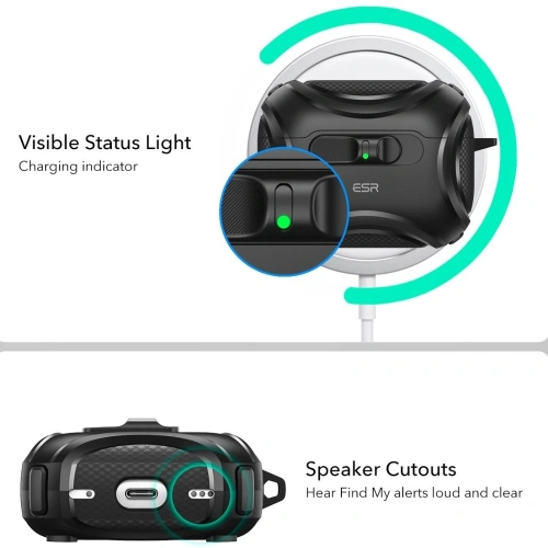 Etui ESR Cyber FlickLock HaloLock MagSafe do Apple AirPods Pro 3 Black