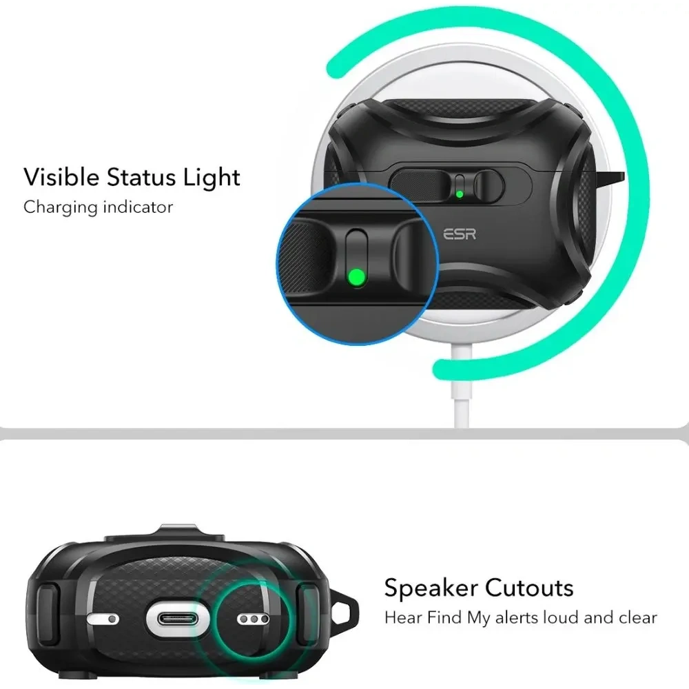 Etui ESR Cyber FlickLock HaloLock MagSafe do Apple AirPods Pro 3 Black