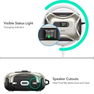 Etui ESR Cyber FlickLock HaloLock MagSafe do Apple AirPods Pro 3 Titanium
