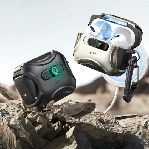 Etui ESR Cyber FlickLock HaloLock MagSafe do Apple AirPods Pro 3 Titanium