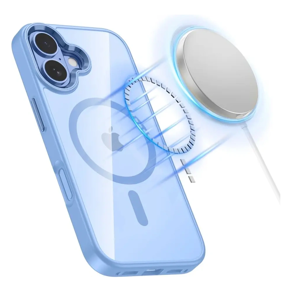 Etui Tech-Protect MagMat MagSafe do Apple iPhone 17 Mist Blue/clear