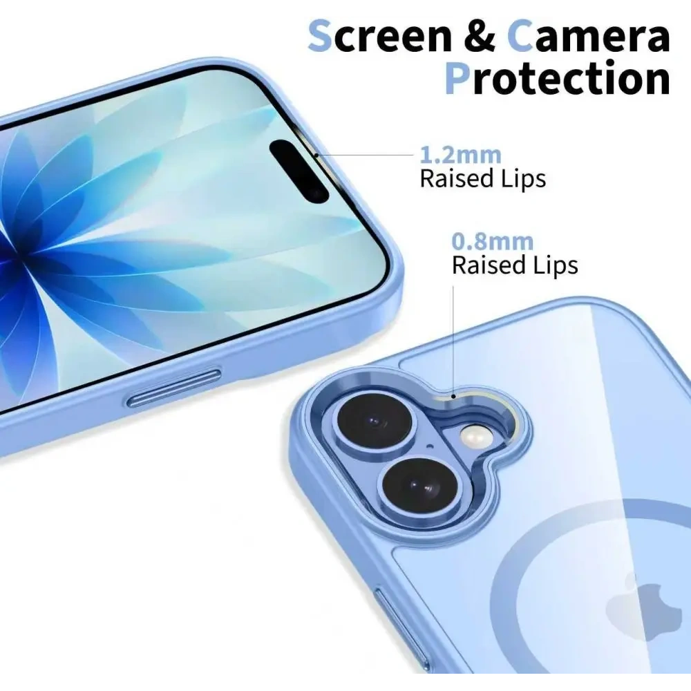 Etui Tech-Protect MagMat MagSafe do Apple iPhone 17 Mist Blue/clear