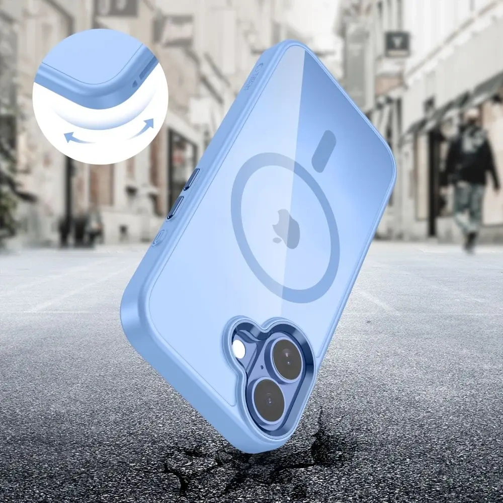 Etui Tech-Protect MagMat MagSafe do Apple iPhone 17 Mist Blue/clear