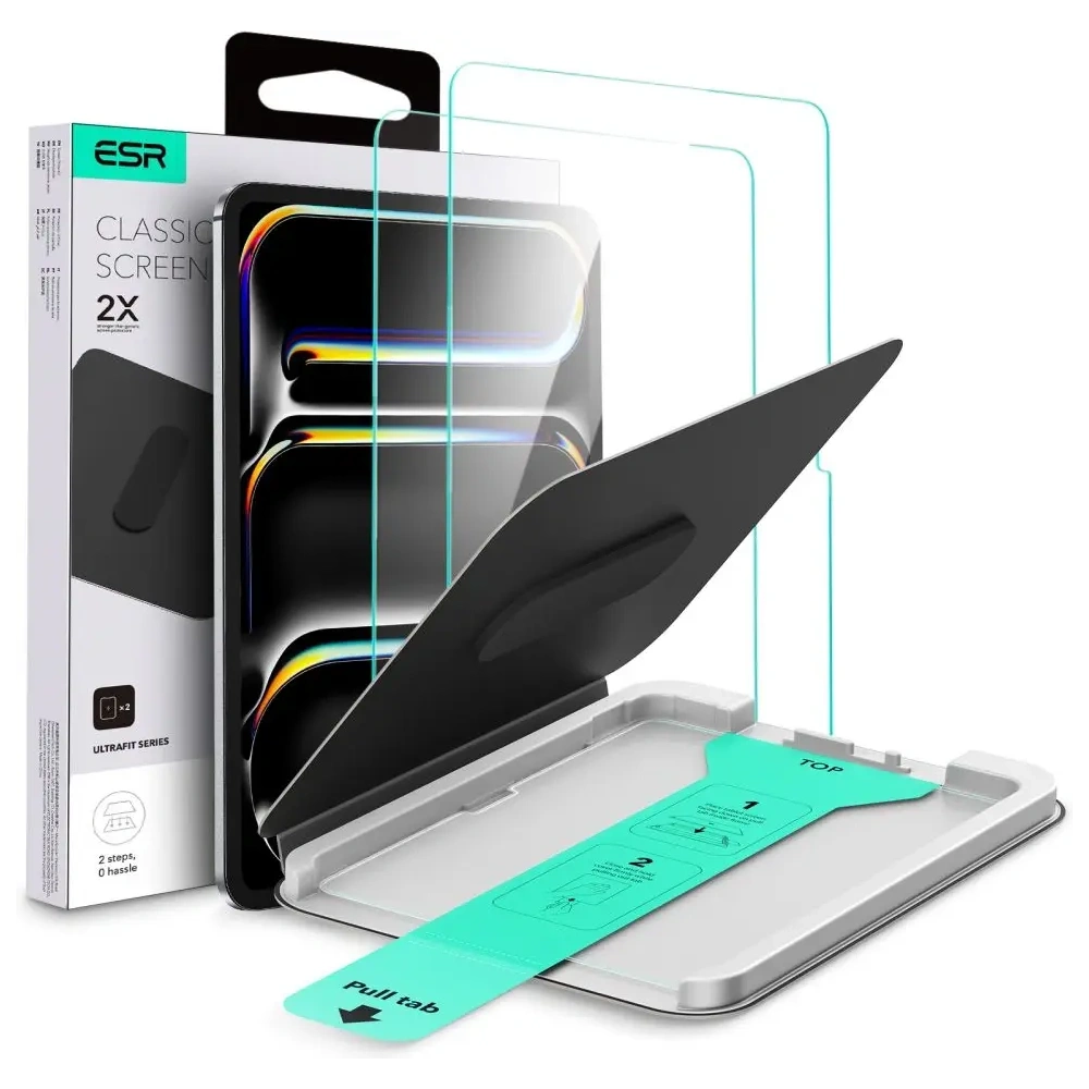 Szkło hartowane ESR Ultrafit Tempered Glass do Apple iPad Pro 11” 2024/2025 Clear [2 PACK]