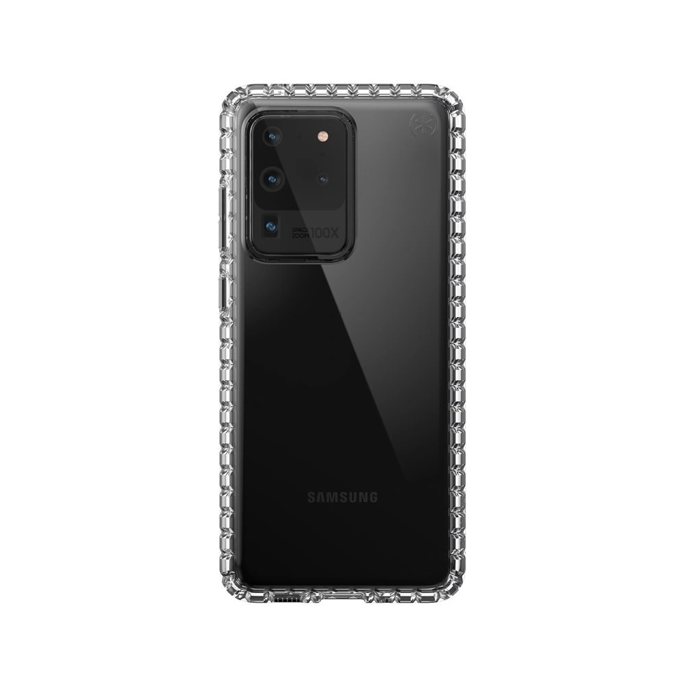 Hurtownia GSM - Etui Speck Presidio Perfect-Clear s Impact Geometry Samsung Galaxy S20 Ultra s povrchovou úpravou MICROBAN Clear - SPK061CLR - {ean13} - Hurt