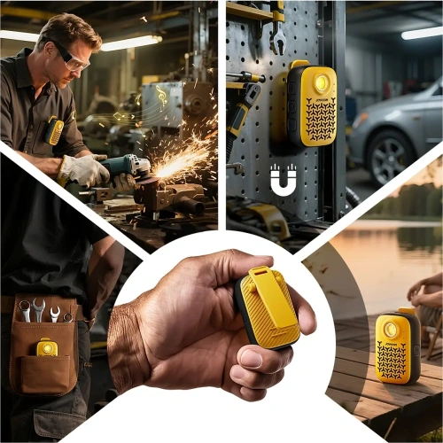 Przenośny głośnik Joyroom Maya JR-MS03 IP67 Bluetooth 5.4 z wbudowaną latarką żółty