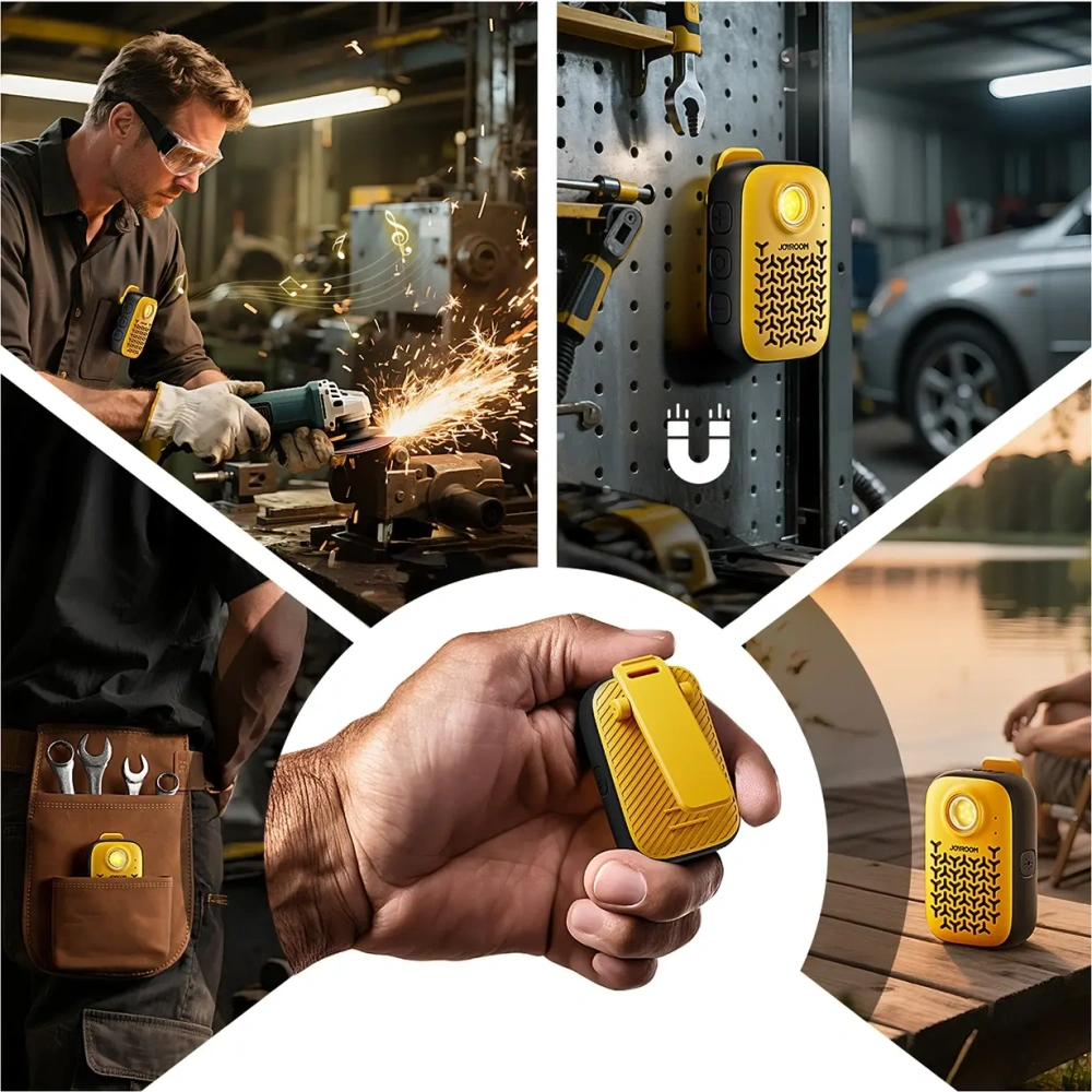 Przenośny głośnik Joyroom Maya JR-MS03 IP67 Bluetooth 5.4 z wbudowaną latarką żółty