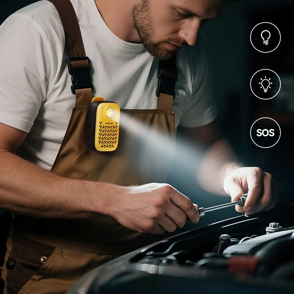 Przenośny głośnik Joyroom Maya JR-MS03 IP67 Bluetooth 5.4 z wbudowaną latarką żółty