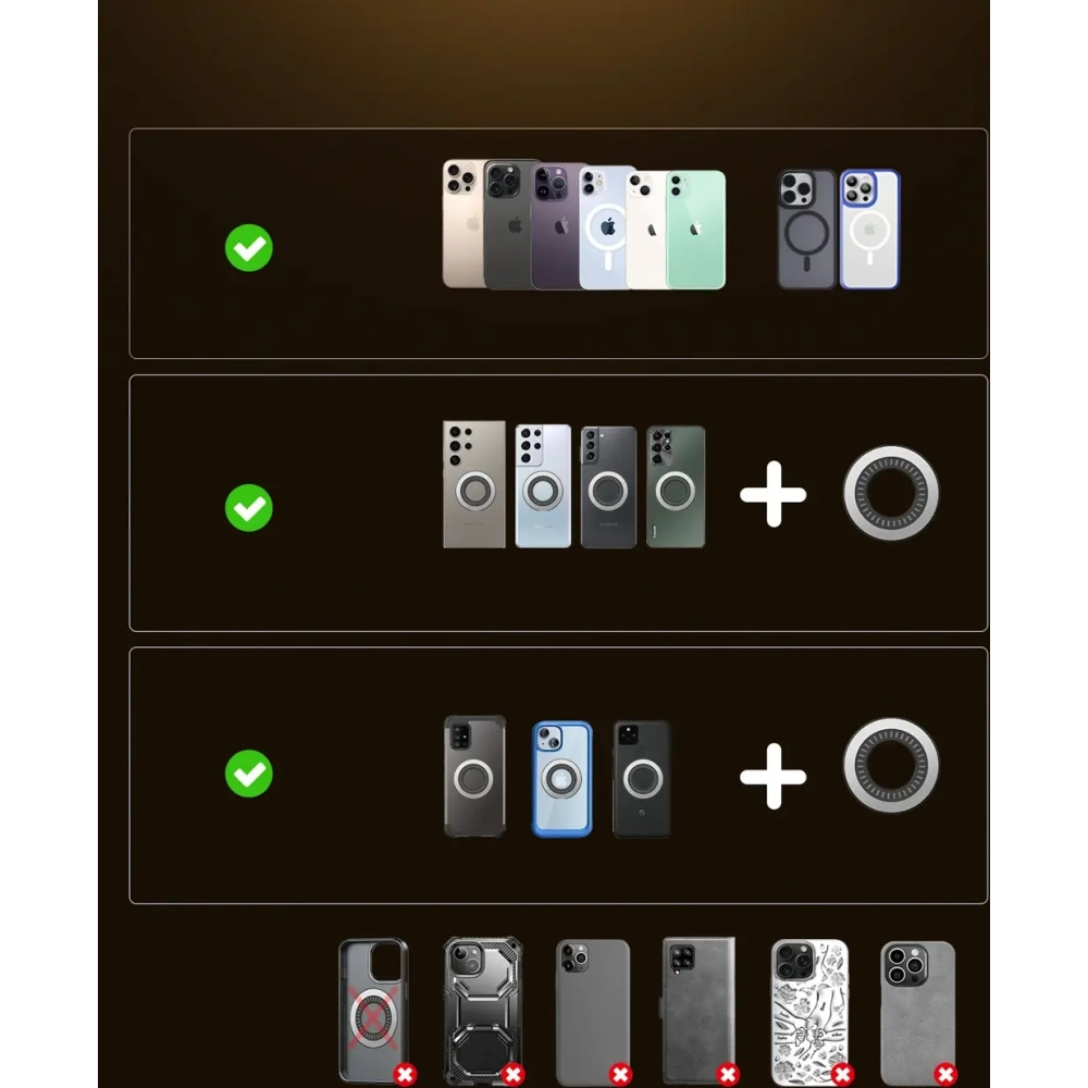 Uchwyt samochodowy na na kokpit Joyroom JR-ZS505 kompatybilny z MagSafe czarny