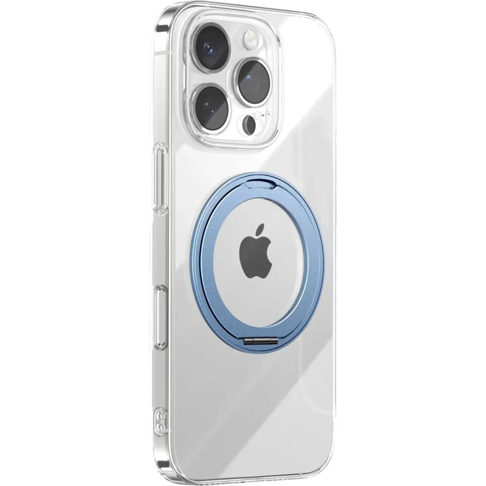 Etui Joyroom JR-16JL6 MagSafe do Apple iPhone 16 Pro Max z ringiem-podstawką 360° niebieskie