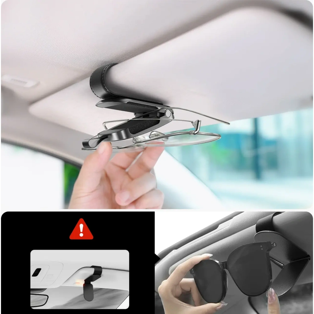 Uchwyt na okulary Joyroom JR-ZS511 na osłonę przeciwsłoneczną z klipsem magnetycznym czarny