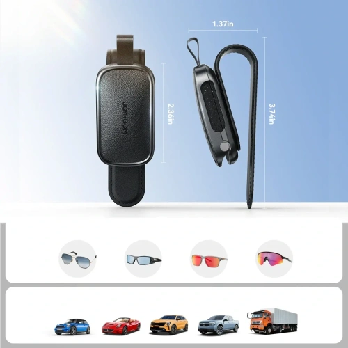 Uchwyt na okulary Joyroom JR-ZS511 na osłonę przeciwsłoneczną z klipsem magnetycznym czarny