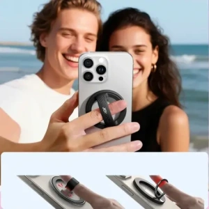 Pierścien magnetyczny na palec Joyroom JR-ZS500 kompatybilny z MagSafe czarny