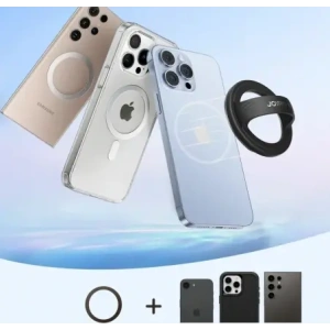 Pierścien magnetyczny na palec Joyroom JR-ZS500 kompatybilny z MagSafe czarny