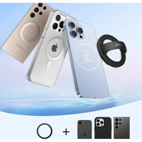 Pierścien magnetyczny na palec Joyroom JR-ZS500 kompatybilny z MagSafe czarny