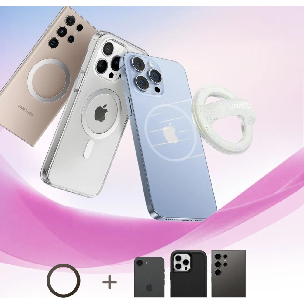 Pierścien magnetyczny na palec Joyroom JR-ZS500 kompatybilny z MagSafe biały