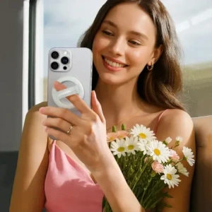 Pierścien magnetyczny na palec Joyroom JR-ZS500 kompatybilny z MagSafe biały