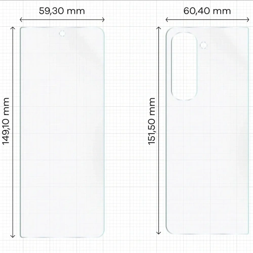 Folia hydrożelowa na tył i przód Bizon Glass Hydrogel Pack do Samsung Galaxy Z Fold5