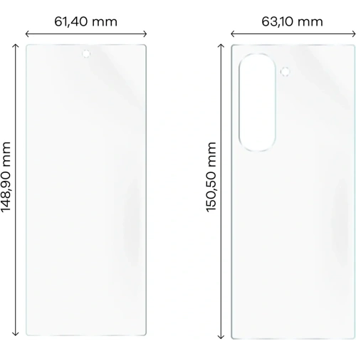 Folia hydrożelowa na tył i przód Bizon Glass Hydrogel Pack do Samsung Galaxy Z Fold6