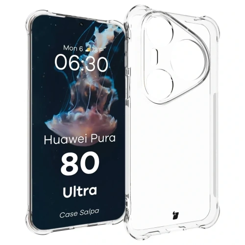 Elastyczne etui Bizon Case Salpa do Huawei Pura 80 Ultra przezroczyste