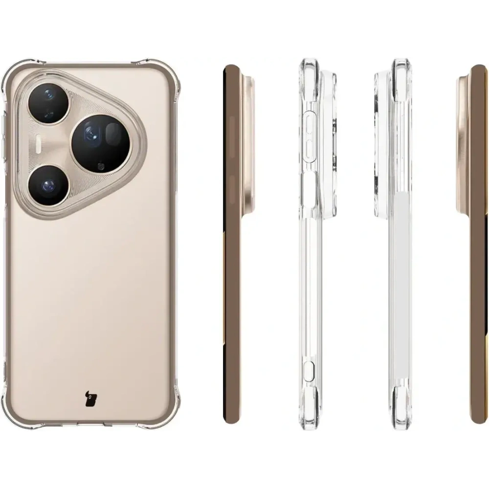 Elastyczne etui Bizon Case Salpa do Huawei Pura 80 Ultra przezroczyste
