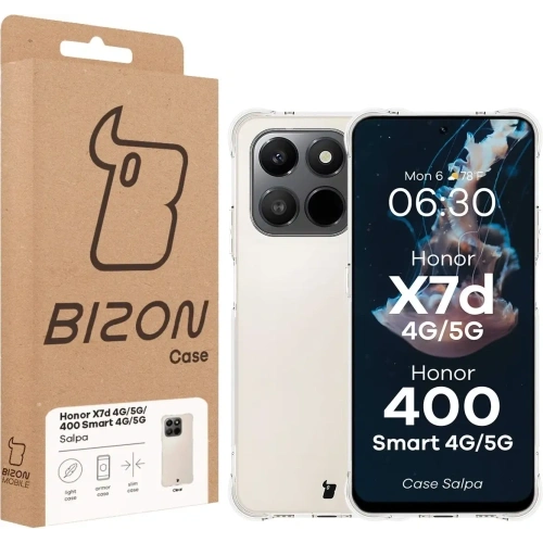Elastyczne etui Bizon Case Salpa do Honor X7d / Honor 400 Smart przezroczyste
