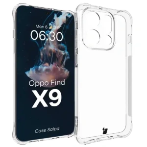 Elastyczne etui Bizon Case Salpa do Oppo Find X9 przezroczyste