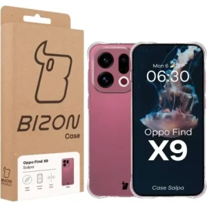 Elastyczne etui Bizon Case Salpa do Oppo Find X9 przezroczyste