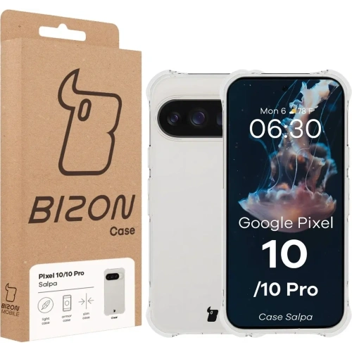 Elastyczne etui Bizon Case Salpa do Google Pixel 10 / 10 Pro przezroczyste