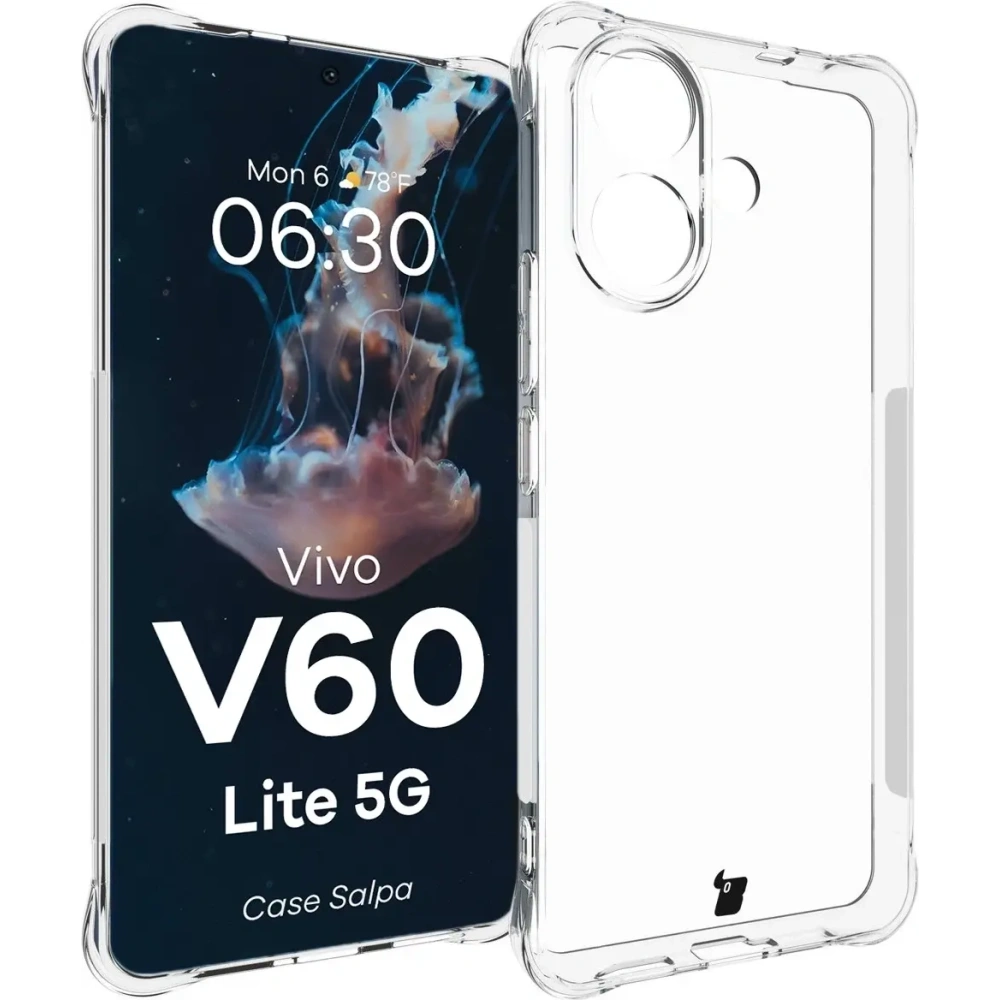 Elastyczne etui Bizon Case Salpa do Vivo V60 Lite 5G przezroczyste
