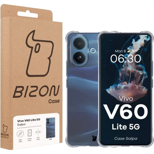Elastyczne etui Bizon Case Salpa do Vivo V60 Lite 5G przezroczyste