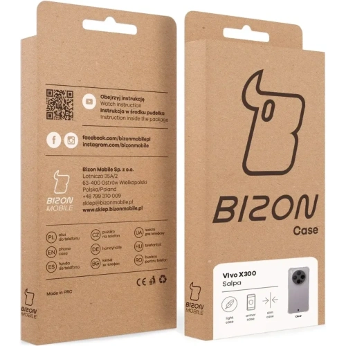 Elastyczne etui Bizon Case Salpa do Vivo X300 przezroczyste