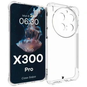 Elastyczne etui Bizon Case Salpa do Vivo X300 Pro przezroczyste
