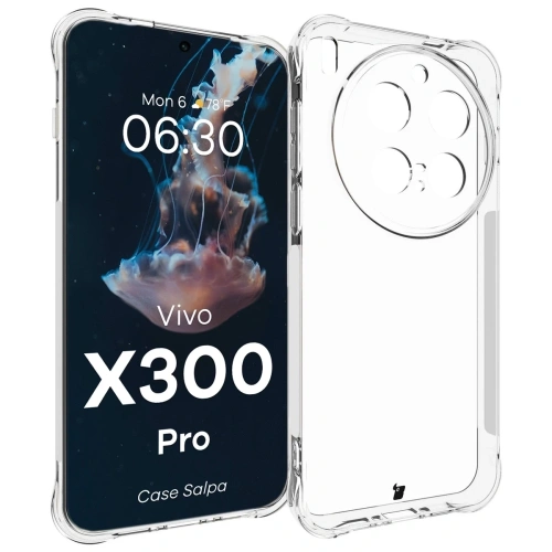Elastyczne etui Bizon Case Salpa do Vivo X300 Pro przezroczyste