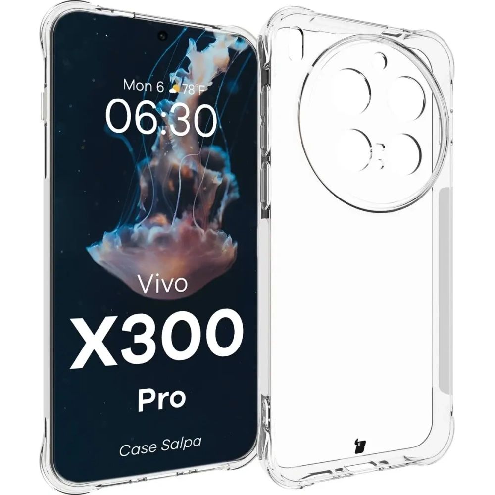 Elastyczne etui Bizon Case Salpa do Vivo X300 Pro przezroczyste