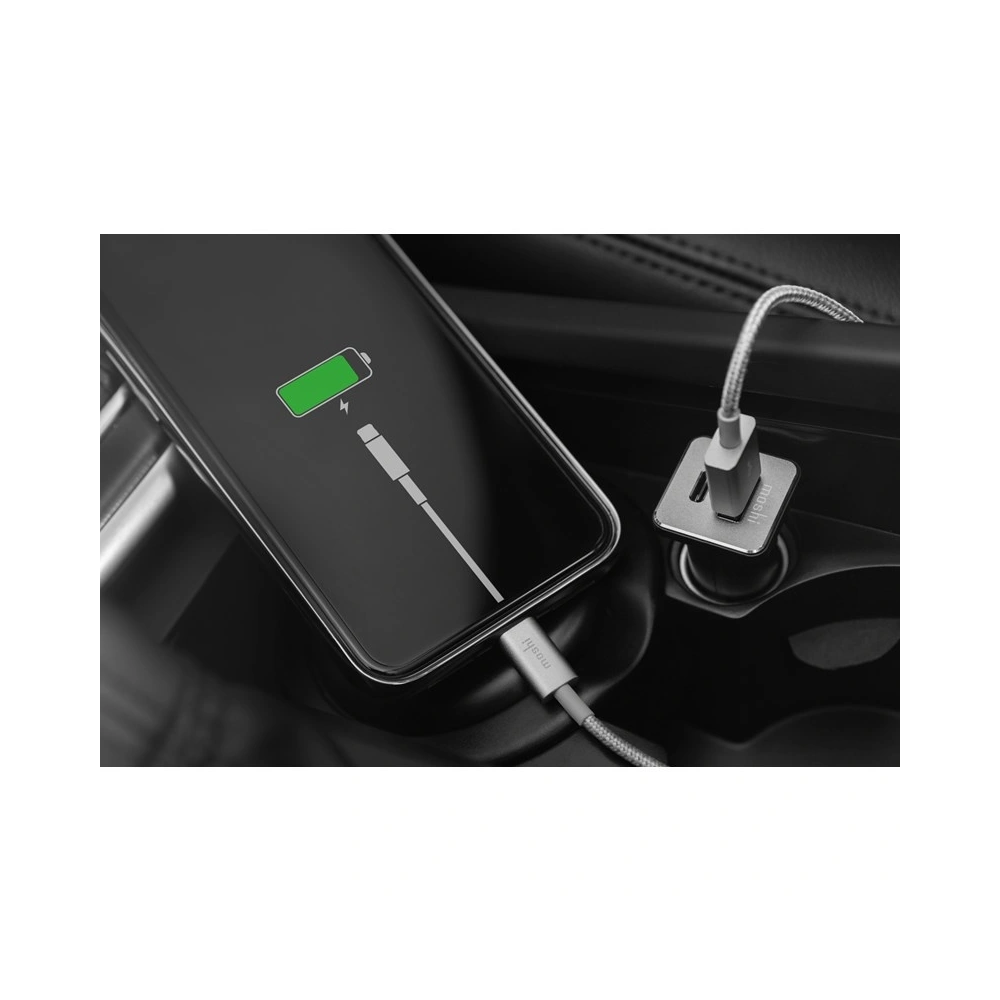 Wholesale QuikDuo Car Charger with USB-C PD and Quick Charge (36 W) - MOSH068BLK - {ean13} - Hurt